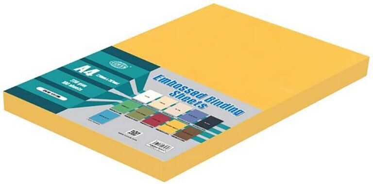 FIS Embossed Binding Card, A4 Size – Yellow color, 100 sheets – Arabian ...